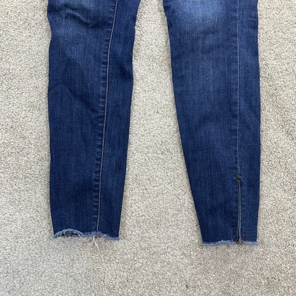 Judy Blue Skinny Fit Jeans Size 3/26 Frayed Hems Blue Women 27" Inseam 42-15 - Picture 3 of 10